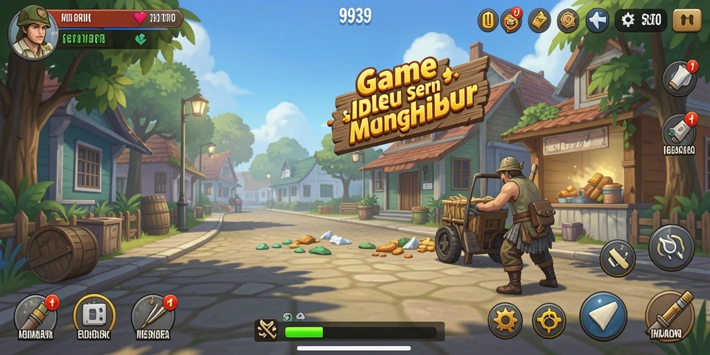 Tampilan gameplay utama 9939 dengan aktivitas Idle yang menarik.
