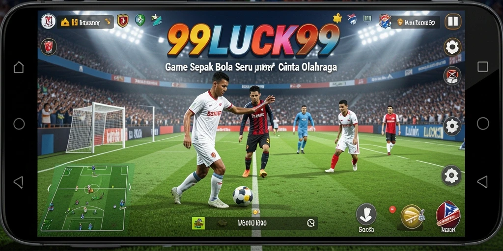 Tampilan gameplay 99LUCK99 dengan aksi sepak bola yang menegangkan.