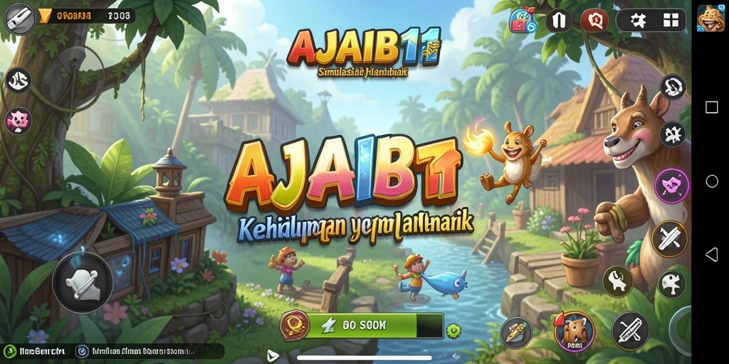 Tampilan gameplay AJAIB11 dengan karakter dan lingkungan yang menarik.