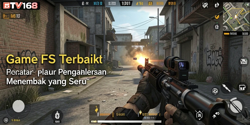 Tampilan gameplay BTV168 yang seru dengan aksi menembak intens.