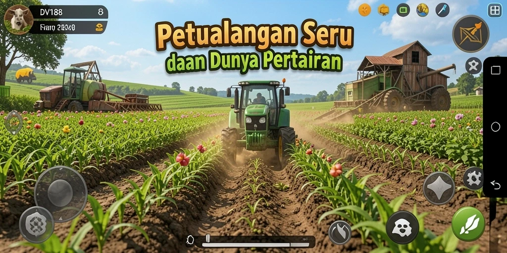 Tampilan gameplay menarik dalam <strong>DV188</strong> saat menanam dan merawat tanaman.