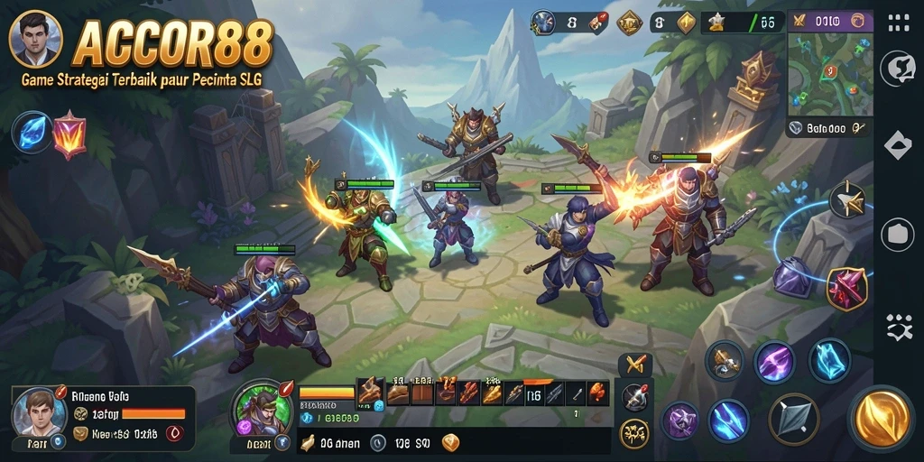 Tampilan gameplay menarik di GACOR88 dengan pertempuran strategis.