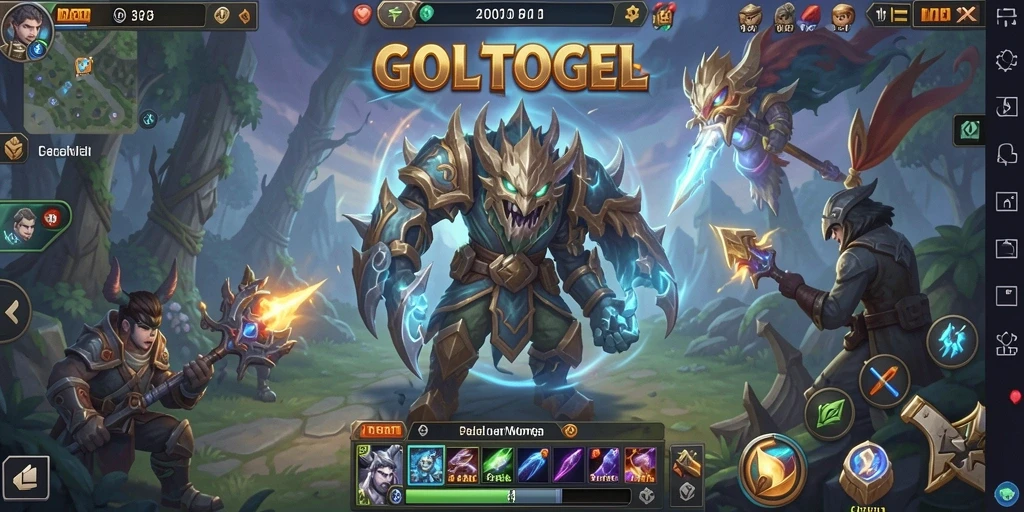 Tangkapan layar GOLTOGEL menampilkan aksi pertempuran seru di dalam game.