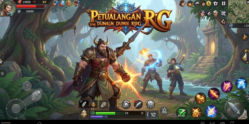 Screenshot gameplay HO3 menampilkan aksi seru dalam pertarungan RPG.
