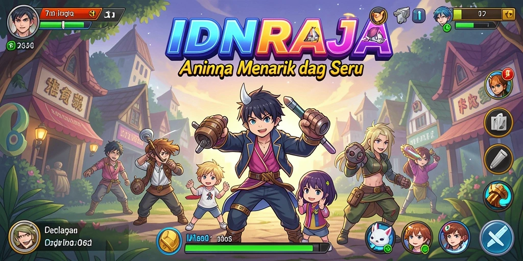 Tampilan visual IDNRAJA yang menawan dalam gameplay Anime.
