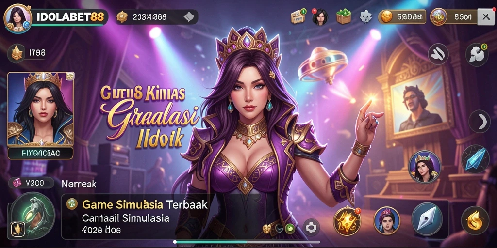 Tangkapan layar dari gameplay IDOLABET88 yang menampilkan tim idol dalam persiapan pertunjukan.