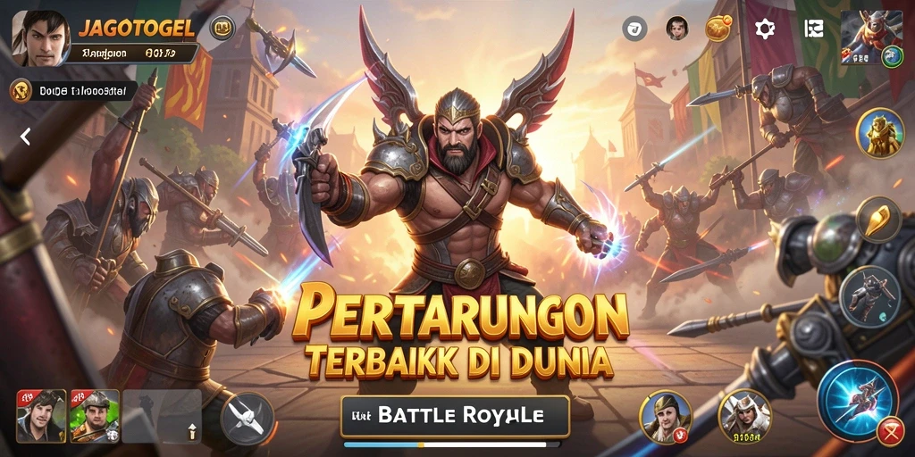 Tangkapan layar utama JAGOTOGEL yang menampilkan keseruan pertarungan Battle Royale.