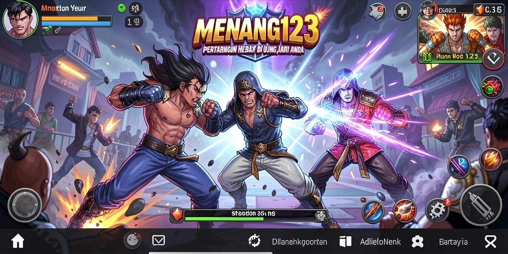 Screenshot dari gameplay MENANG123 yang intens dan mendebarkan dalam pertarungan.