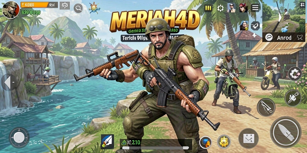Tampilan gameplay menarik dan penuh warna dari MERIAH4D.