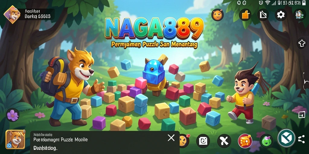 Tampilan screenshot NAGA889 menunjukkan gameplay Puzzle yang seru.