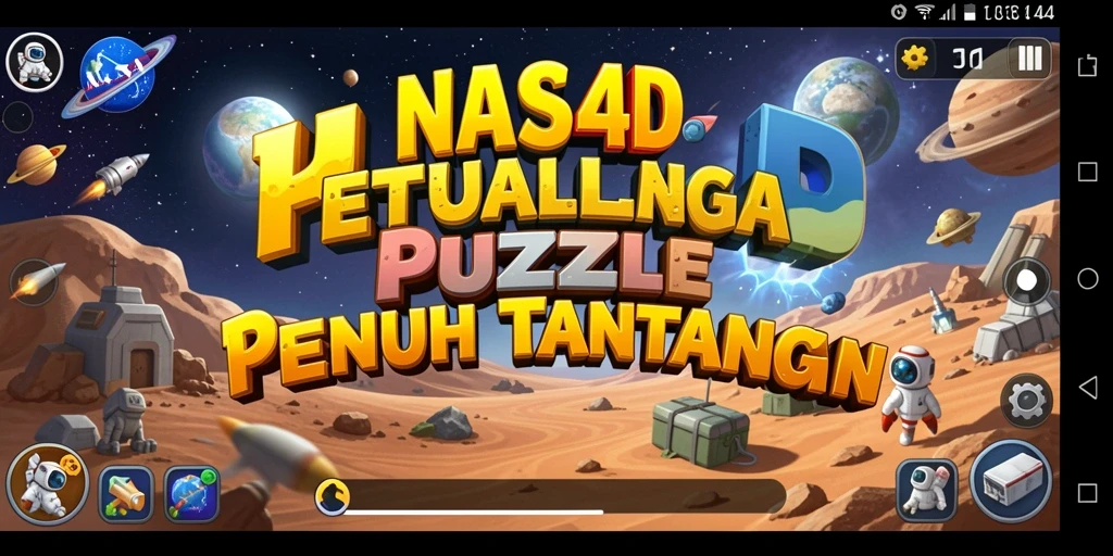Tampilan gameplay Puzzle yang menarik dan menantang di NASA4D.