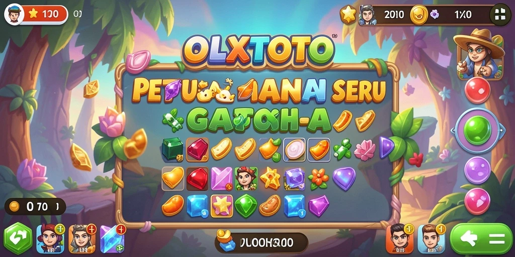 Tampilan gameplay seru dari OLXTOTO dalam genre Match-3.