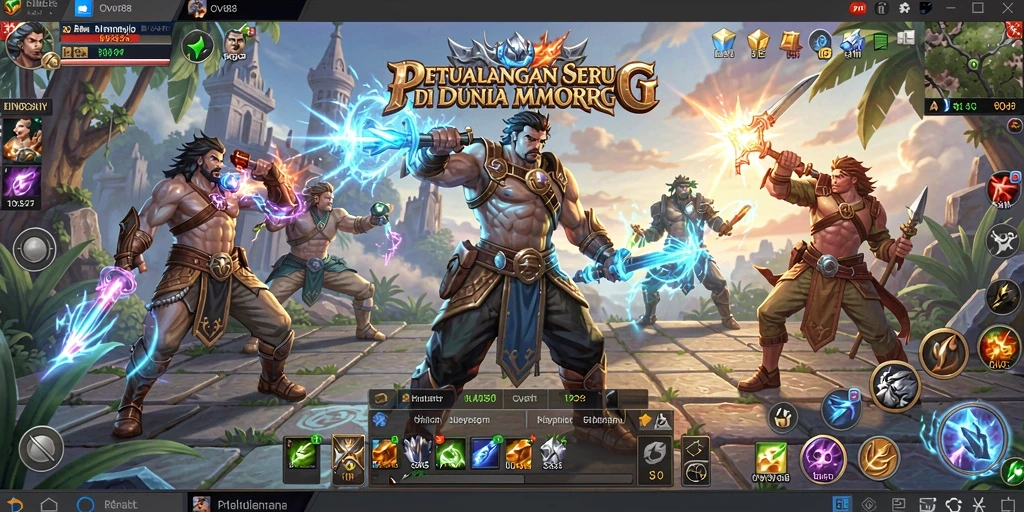 Gameplay seru OVO88 dalam dunia MMORPG yang luas.