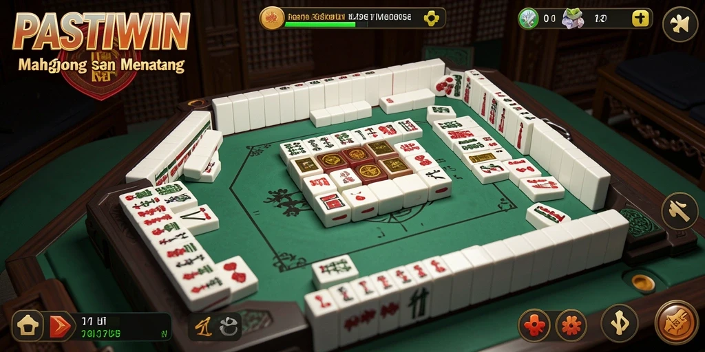 Tampilan gameplay seru PASTIWIN dalam Mahjong.