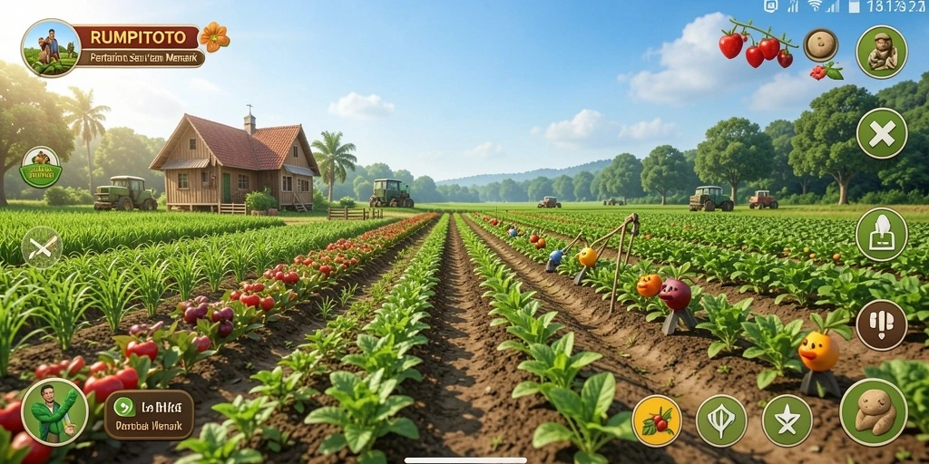 Gameplay seru bertani dan mengelola kebun di RUMPITOTO.