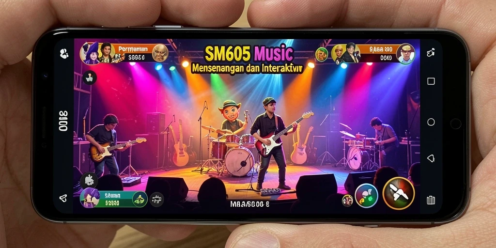 Gameplay SM605 yang penuh warna dan interaktif.