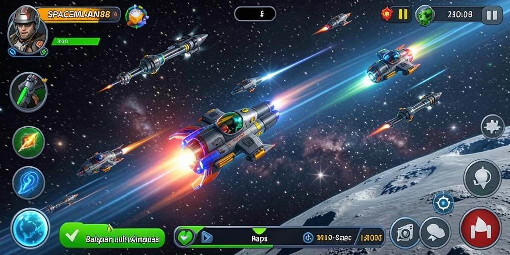 Tampilan gameplay SPACEMAN88 dengan balapan luar angkasa yang mendebarkan.